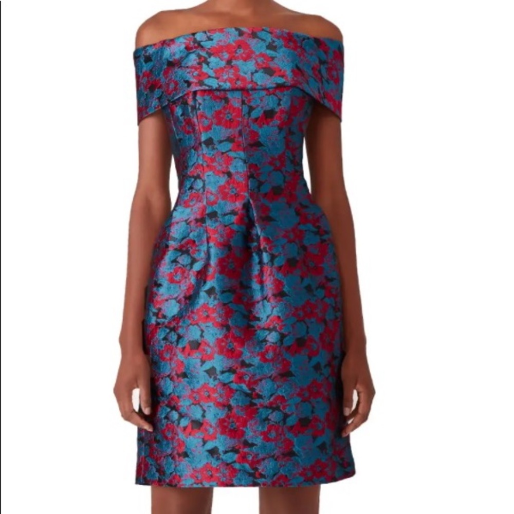 Slate & Willow Blue Floral Jacquard Dress, Size 10, worn once